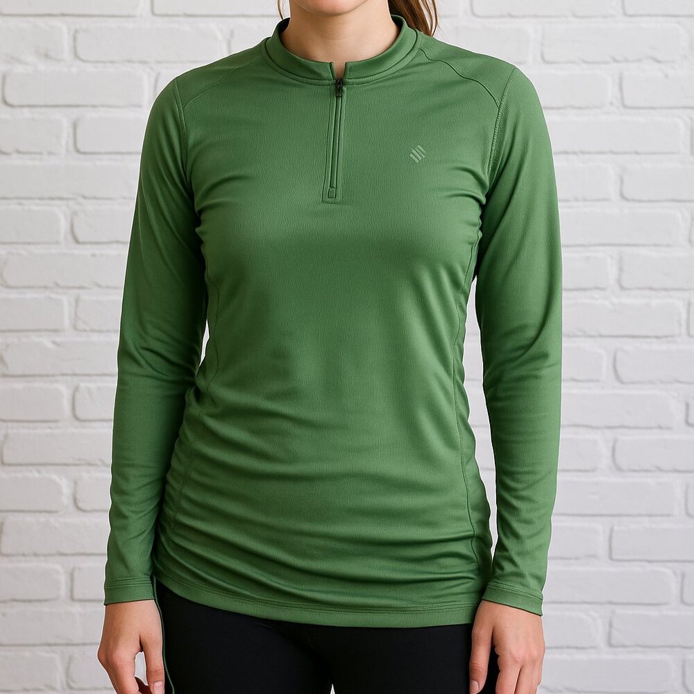 Columbia Green Long Sleeve 1/4‎ Zip Pullover Shirt Men’s Size L – Pre-Owned